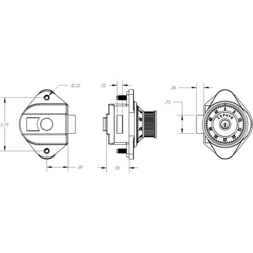 1970 BUILT-IN COMBINATION PADLOCK