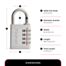 643D COMBINATION PADLOCK