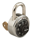1525 COMBINATION PADLOCK WITH KEY CONTROL